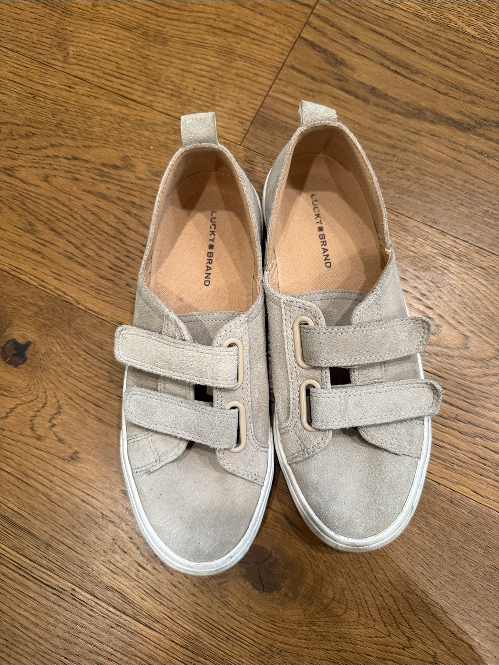 Lucky Brand Beige Velcro Sneakers